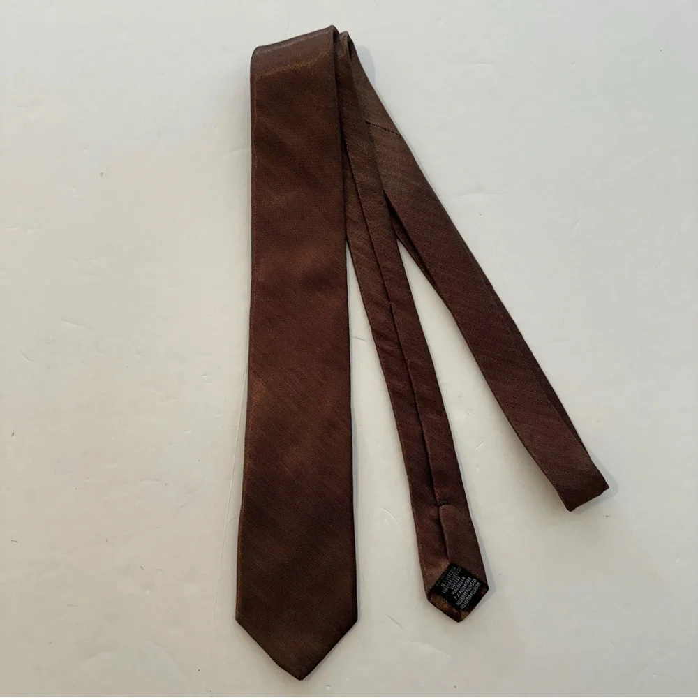 Valentino Brown Metallic Tie